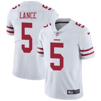 San Francisco 49ers #5 Trey Lance White Men's Stitched NFL Vapor Untouchable Limited Jersey Men's